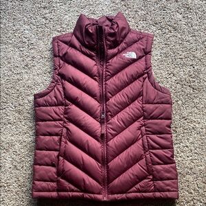 The North Face Burgundy Puffer Vest